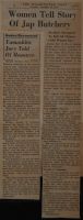 Women Tell Story of Jap Butchery News Article