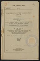 Investigation of the Pearl Harbor Attack - Congressional Minority Views