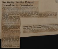 Not Guilty Verdict Refused Yamashita by Commission News Article