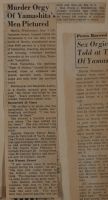 Murder Orgy of Yamashita's Men Pictured News Article