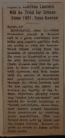 Japan's Wartime Leaders Will be Tried for Crimes Since 1931, Says Keenan News Article