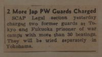 2 More Jap PW Guards Charged News Article