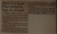 Bones of 3 Yank Fliers Killed by Japs Are Found News Article