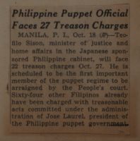 Philippine Puppet Official Faces 27 Treason Charges News Article