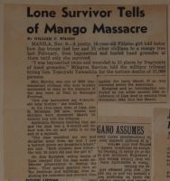 Lone Survivor Tells of Mango Massacre News Article