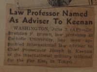 Law Professor Named as Adviser to Keenan News Article