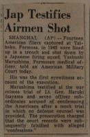 Jap Testifies Airmen Shot News Article