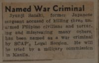 Named War Criminal News Article