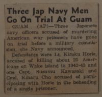 Three Jap Navy Men Go On Trial At Guam News Article
