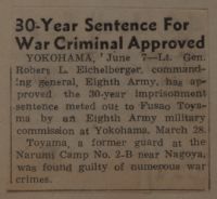 30-Year Sentence for War Criminal Approved News Article