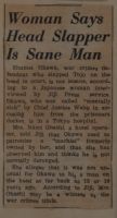 Woman Says Head Slapper is Sane Man News Article