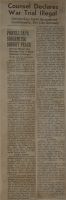 Counsel Declares War Trial Illegal News Article