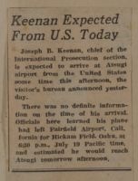 Keenan Expected From U. S. Today News Article