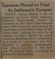 Japanese Placed on Trial as Indianan's Torturer News Article