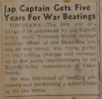 Jap Captain Gets Five Years for War Beatings News Article