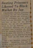 Beating Prisoners Likened to Black Market by Jap News Article