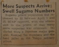 More Suspects Arrive; Swell Sugamo Numbers News Article