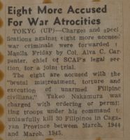 Eight More Accused for War Atrocities News Article