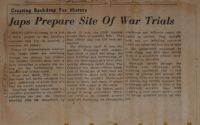 Japs Prepare Site of War Trials News Article