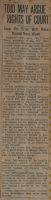Tojo May Argue Rights of Court News Article