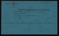 China Theater Judge Advocate Address Card