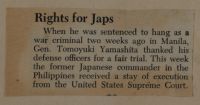 Rights for Japs News Article