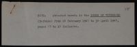 Index of Witnesses (Defense) from 26 Feb 1947 to 30 Apr 1947