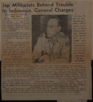Jap Militarists Behind Trouble in Indonesia, General Charges