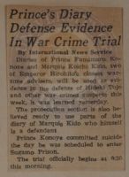 Prince's Diary Defense Evidence in War Crime Trial News Article