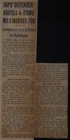 Japs' Defender Argues A-Bomb Was Murder, Too News Article