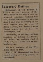 Secretary Retires News Article