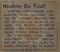 Hirohito On Trial News Article