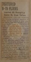 Tortured B-25 Fliers News Article