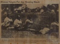 Human Targets for Jap Shooting Match News Clipping