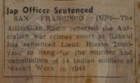 Jap Officer Sentenced News Article