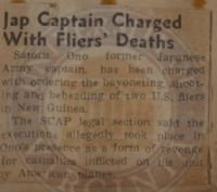 Jap Captain Charged with Fliers' Deaths News Article
