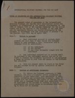 Rules of Procedure of the International Military Tribunal for the Far East