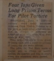 Four Japs Given Long Prison Terms for Pilot Torture News Article