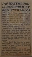 Jap Water Cure is Described by Returned Sailor