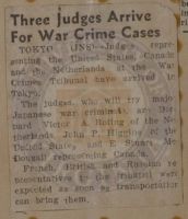 Three Judges Arrive for War Crime Cases News Article