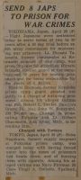 Send 8 Japs to Prison for War Crimes News Article