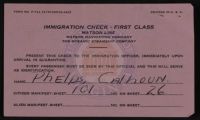 Immigration Check - First Class
