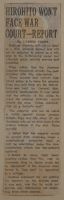 Hirohito Won't Face War Court -- Report News Article