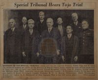 Special Tribunal Hears Tojo Trial News Article