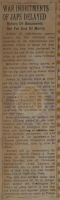 War Indictments of Japs Delayed News Article