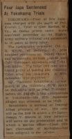 Four Japs Sentenced At Yokohama Trials News Article