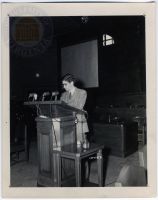 George C. Williams at Lectern