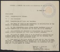 Conservation of Paper and Supplies