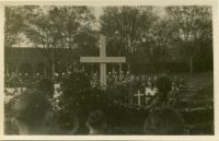 Photograph of Crowd and Cross