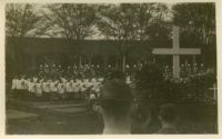 Photograph of Cross and Crowd